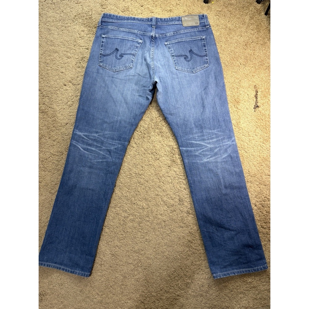 Adriano Goldschmied AG Everette Slim Straight Jeans Men 38x33 Blue Denim Casual - Picture 11 of 12